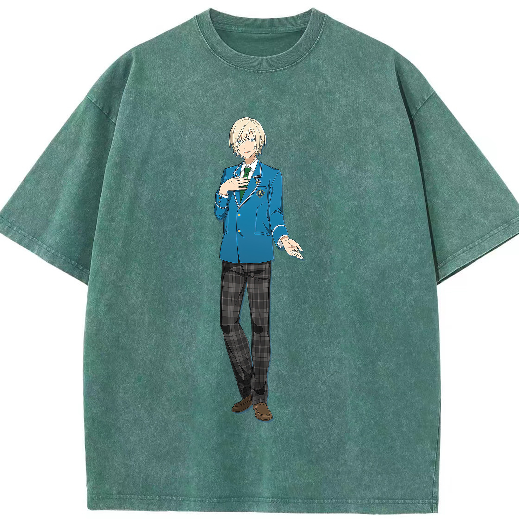 （画像用） あんさんぶるスターズ! Ensemble Stars 綿100% ヴィンテージ風 半袖Tシャツ（フロントプリント）